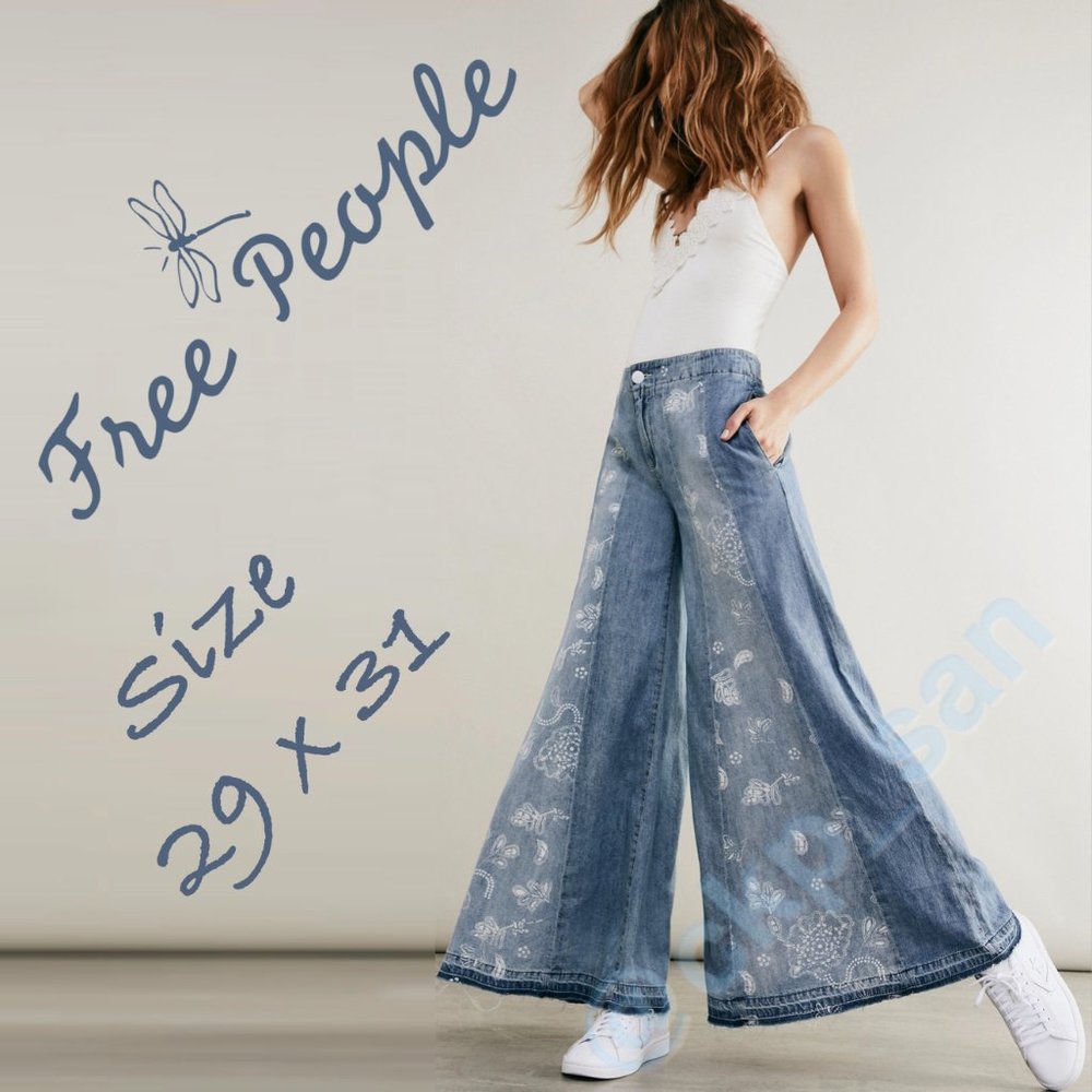 Rare Free People Luna Extreme Flare Sz 29
